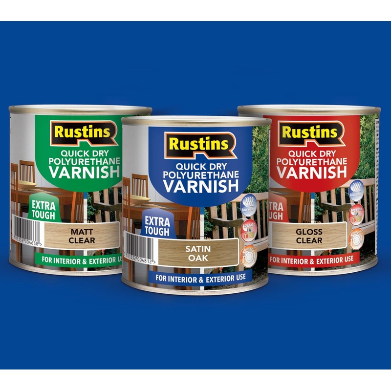 Rustins Quick Dry Polyurethane Varnish Gloss Clear 250ml