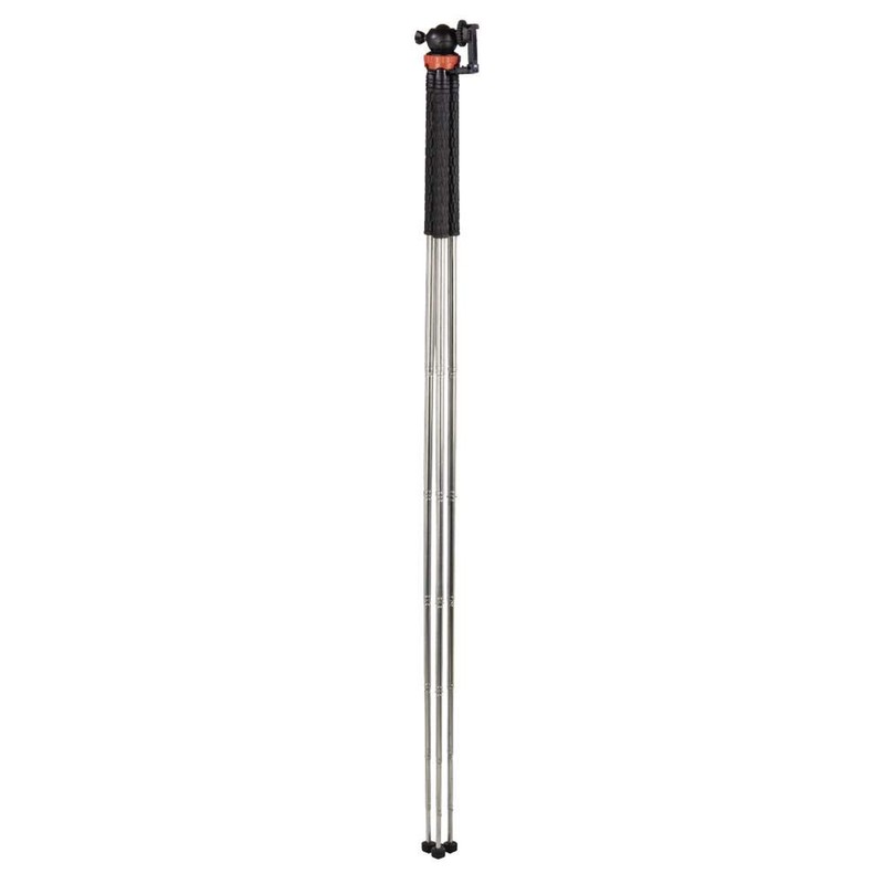 Hama Traveller Pro Dreibeinstativ 1/4 Zoll Arbeitshoehe=23-105cm Schwarz, Silber, Rot