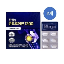 Chondroitin 1200 900mg x 60 tablets for joints, 2 units, 2 boxes / 관절엔 콘드로이친 1200 900mg x 60정 2개, 2박스