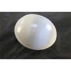 3.7 oz. SELENITE Specimen 2-5/8" Palm Stone From Morocco Hand Polished Selenite, Healing Crystal, Metaphysical Healing, Chakra, Worry Stone