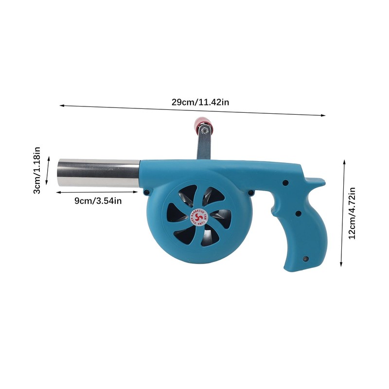 Hand Crank BBQ Fan, Increase Firepower, Easy Operation, Portable Barbeque
