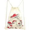 MOSITU Red Mushroom Drawstring Backpack Cute Frog Drawstring Bag Vintage