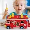 LOVELAND Wooden Fire Truck Toy – Take-Apart STEM Vehicle with