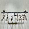 FURVOKIA Industrial Pipe Wall Mounted Clothes Hanging Shelves System,Metal Clothing