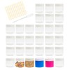 BiBOTLSFLY 60ml 30pcs Clear Plastic Round Jars with White Lids,