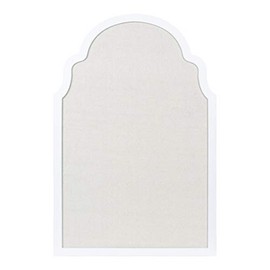 Kate and Laurel Holbrook Farmhouse Framed Arch Fabric Pinboard, 24 x 36, White, Decorative Bulletin Board for Wall