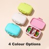 JUNIPLTER 2 Pack Small Pill Box with 3 Compartment, Daily