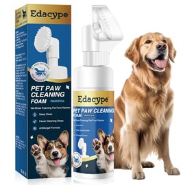 Limpiador de Patas para Perros y Gatos, Lavapatas Espumoso sin Aclarado con Cepillo Incorporado para Patas Sucias y Embarradas,Espuma Limpiadora para Pies De Mascotas Cuidado Diario Post