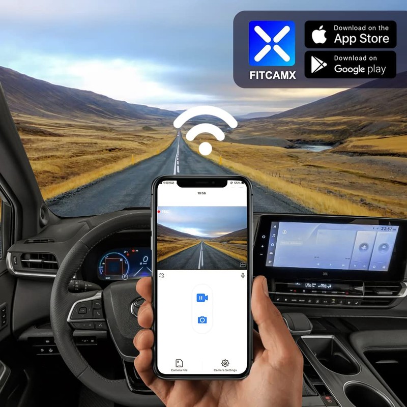 Fitcamx 4K Dash Cam Suitable for Toyota Sienna 2021 2022