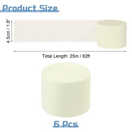 MECCANIXITY 6 Roll 492 ft Crepe Paper Streamers, Wedding Decoration Streamers Party Decoration for Wedding Valentine's Day Festival Backdrop, Apricot