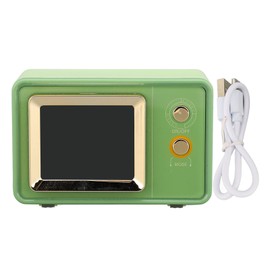 Retro Speaker TV Shaped Multifunctional Fashionable Time Speaker for Home Outdoor Use Green