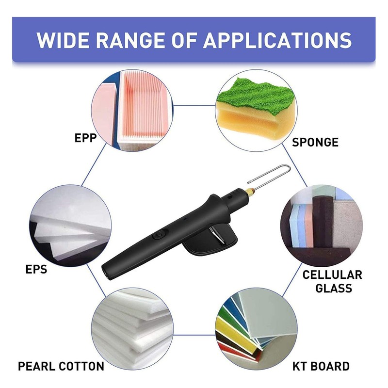 9Pcs Electric Foam Cutter Fast Heating Clean Smoothly Cutting Hot