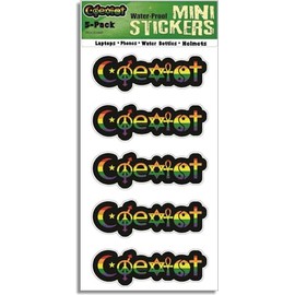 Gear Tatz - Coexist (Rainbow) - Contoured Bumper Sticker - Sets of Smaller Versions - Professionally Made in The USA - Vinyl Decal (1, 1"X3"(Set of 5))