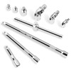 Impact Socket Extension Bar Set Hakkin 10Pcs 3/8” Drive Extensions Socket Tool with Universal Joints, Impact Socket Adapter Set for Electric Wrench, Ratchet Wrench