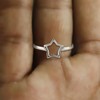 TISHAVI Star Shape Sterling Silver Ring, Size 9, 925 Silver