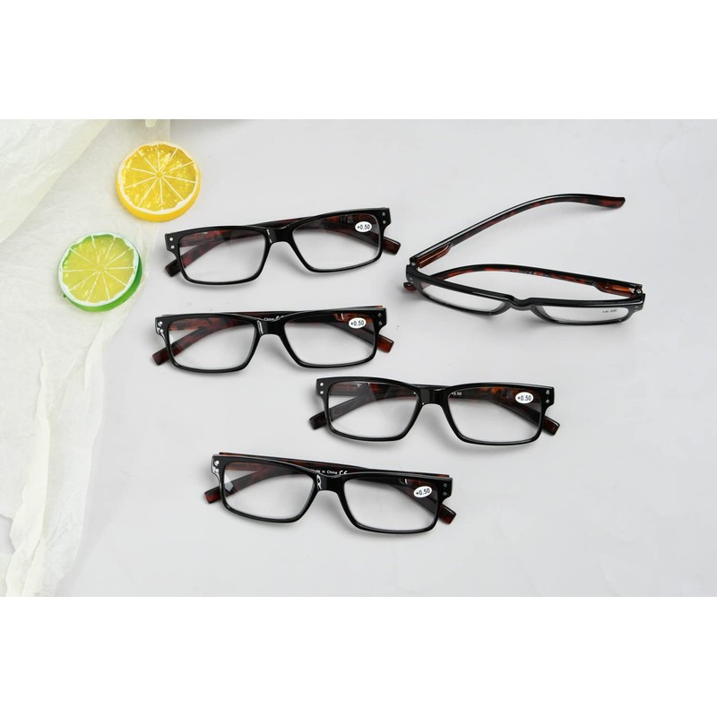 Eyekepper Vintage Reading Glasses for Men - 5 Pack Spring
