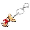 YAYAKO Acrylic Cute Chihuahua Keychain Charms Dog Lover Gifts for
