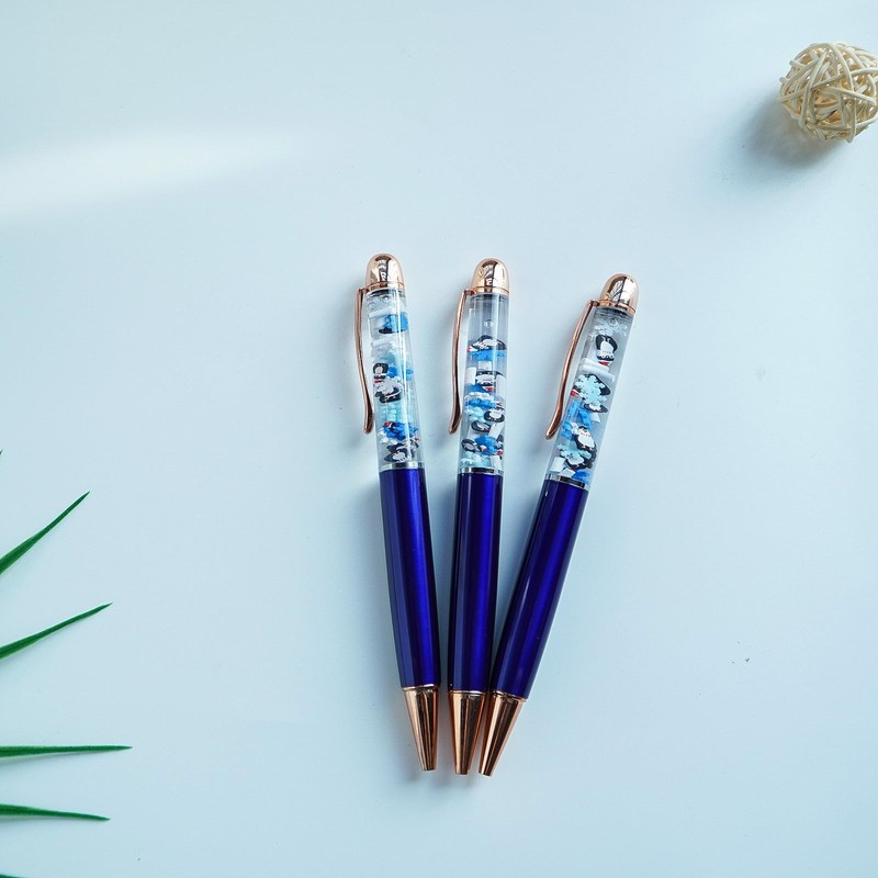 Sikyby Penguin Snowflake Animal Funny Pens Cute Floater Floating Liquid