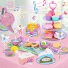 Tea Party Set for Toddles 3-5,53PCS Musical Kids Tea Set