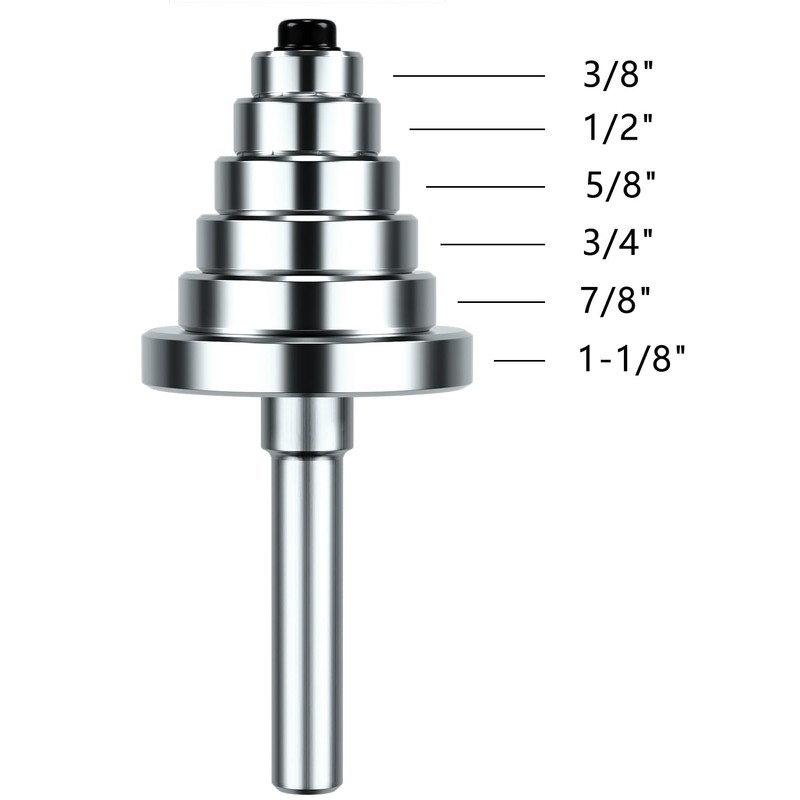 1/4 Inch Shank Rabbet Router Bit 1/4", 3/8", 1/2" Cutting