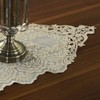 ARTABLE Camino de mesa rectangular de macramé de encaje bordado