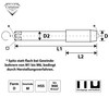 Corintian HSS Tap Tap Shape D, Diameter M1 - M24