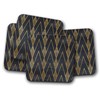 4 Set - Black & Gold Art Deco Coaster -