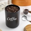 XHNKEG Airtight Coffee Canister, Black Coffee Beans Storage, 500 ml,