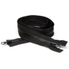 CRLLDPM 1 x zip in black, 70 cm, long spiral