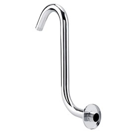 Oumefar Shower Arm Shower Head Arm Gooseneck Curved S Shape Durable 8 Inch 201 Stainless Steel for Shower Heads, Fixed Bathroom Accessories