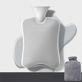 Heated microfiber winter compress pack water bag hot pack warmer thermal gray