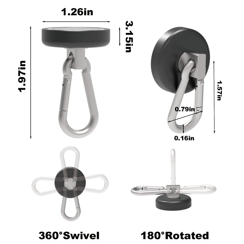 Ant Mag - Magnetic Hooks 80LBS Heavy Duty Neodymium Magnet