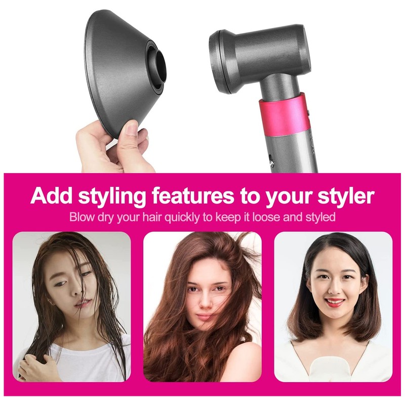 Hair Dryer Adapter Connector PA66 Converting Styling Hair Dryer Diffuser