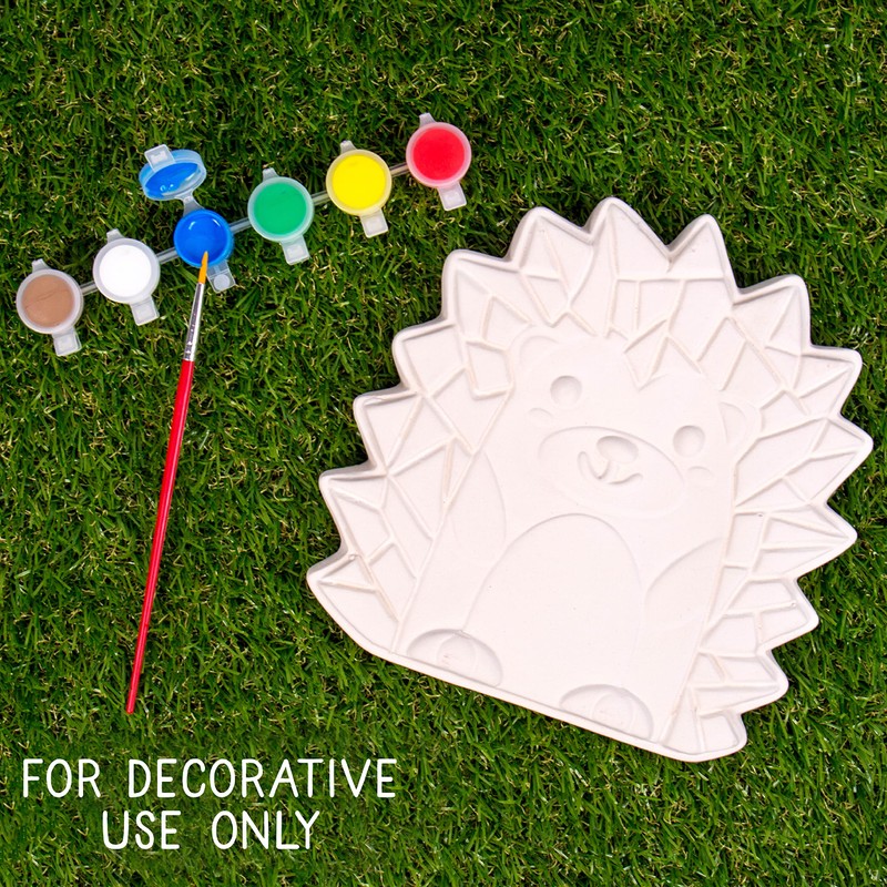 Creative Roots Mosaic Hedgehog Stepping Stone, Includes 7-Inch Ceramic Stone