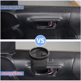 Aunginsy Car Cup Holder Compatible with Toyota Tacoma 2016-2023 Inner Door Panel Cup Holder Expander Drink Water Stand Front Door Panel Cup Bottle Mount Organizer Tray ABS Accessories (Right Side)