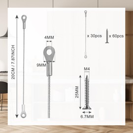 30PCS Cabinet Door Restraint,Cabinet Hinge Limiter,Door Opening Angle Protector with Mounting Screws Limit Door Swing with Screws(8 Inch)