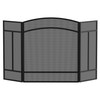Fire Beauty Fireplace Screen 3 Panel Wrought Iron 48"(L) x