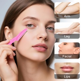 Multicolor Eyebrow Razors Set, Face Razor Multipurpose Facial Razor for Women Men Eyebrow Trimmers Shaver with Protective Cover, Hair Removal Tools for Face Body Use (18)