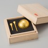 Paulownia Box Gold Foil Golf Ball & Tea Set (Single)