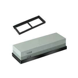 Piedras Afiladoras Japonesas, Doble Cara para Afilar Cuchillos para Filar y Pulir Con Base Antideslizante para Cuchillos de Cocina, Cuchillos de Caza, Cuchillos de Bolsillo y Tijeras（400/1000