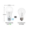 Rechargeable Light Bulbs LED Battery Backup Light Bulb with Remote