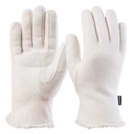 isotoner isotoner womens Stretch Fleece Gloves, Ivory, One Size US