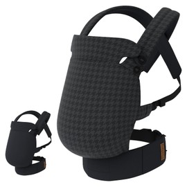 Tivellary Reversible Lyocell Baby Carrier – Lightweight, Cooling, Breathable Ergonomic Support for Newborn to Toddler (7–44 lbs), Easy Hands‑Free On with Enhanced Lumbar Support – Houndstooth & Black