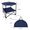 LESES Portable Picnic Table with Shelf Beach Table Outdoor Folding