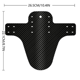 LHOEST 4 Pieces Mudguards Mountain Bike, Carbon Fibre Texture Bicycle MTB Mudguard with 40 Ties, Splash Guard Bicycle Front Rear Mudguard for 20/24/26/27.5/29 Inch Mountain Bike