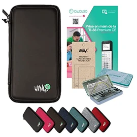 CALCUSO Accessory Streber Pack Black Compatible with TI 83 Premium CE Graphing Calculator (Python) (French)