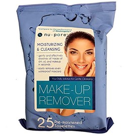 Makeup Remover Nu-pore Cleansing and Moisturizing Wet 25 Towelettes, (Lot of 2)