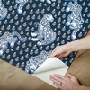 PrintFresh Navy Tiger Queen Peel and Stick Wallpaper,Blue