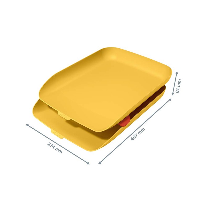 LEITZ Cosy Series 53581019 A4 Letter Tray, Set of 2