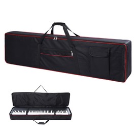 88 Key Keyboard Case Carrying Piano Cover, Keyboard Gig Bag with 2-Pocket Keyboard Bag,600D Durable Oxford Inside Padded Full Coverage Dust for Protect Digital Piano Covers 88 keys 53.5"x11.4"x5.5"…